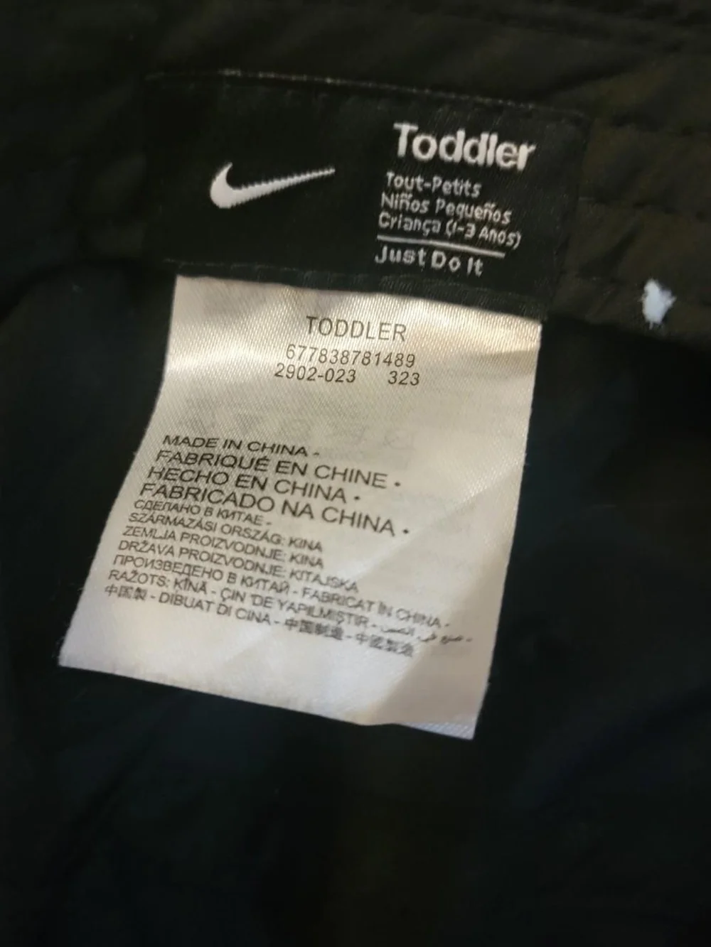 Nike Black Cap with White Swoosh Logo